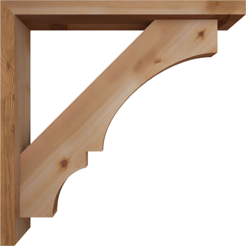Support de bloc Balboa avec entretoise décalée, 26 x 26, Cèdre rouge occidental de l 3 1/2 po (lisse)