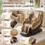 Fauteuil de massage 3D pour tout le corps avec rail SL de 140 cm, position zéro gravité et fonction chauffante, couleur camel marron-979357570-979357575