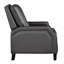 Chaise inclinable de style transitionnel en gris, en bois massif et en contreplaqué, siège inclinable en mousse gris, dossier amovible, confortable-1535516489