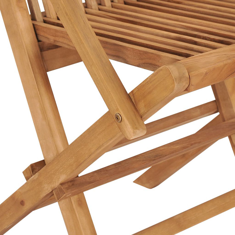 Mobilier de jardin en bois massif avec chaises en bois de teck massif, 6