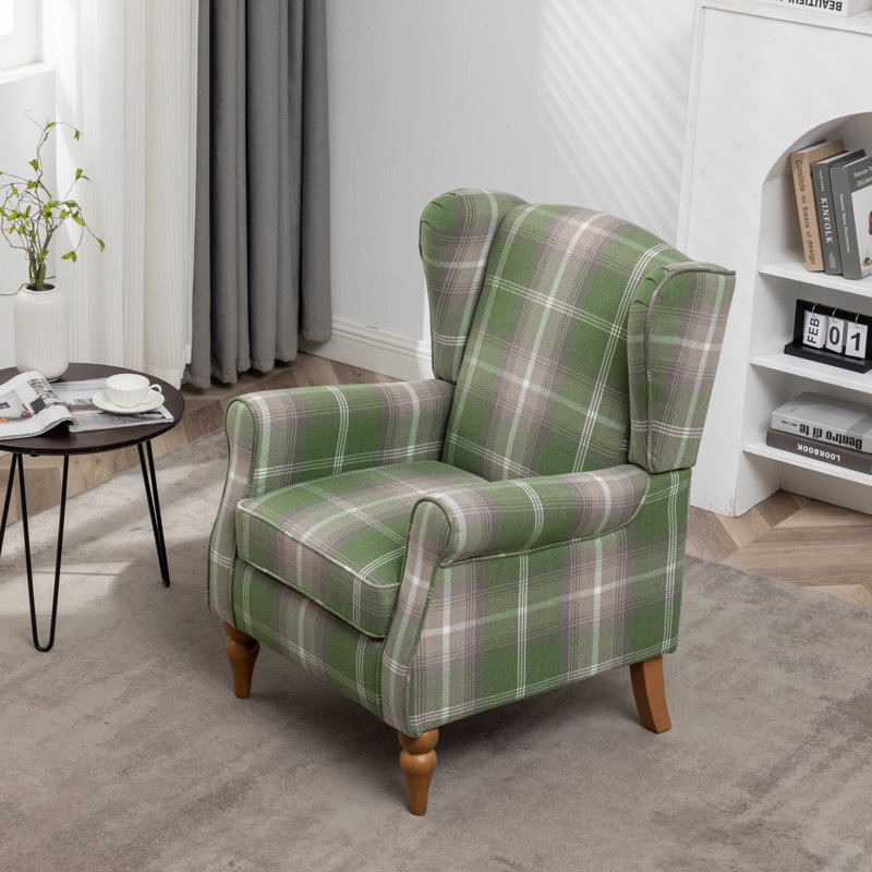 Ponshewaing Upholstered Armchair, Green