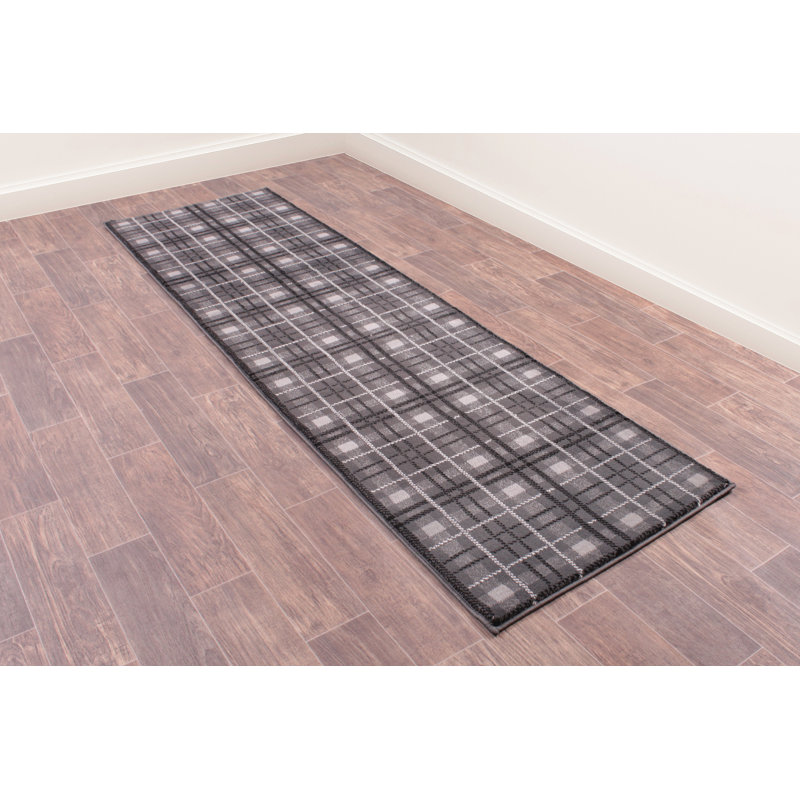 Scurlock Plaid Area Rug, Runner 80 x 300cm