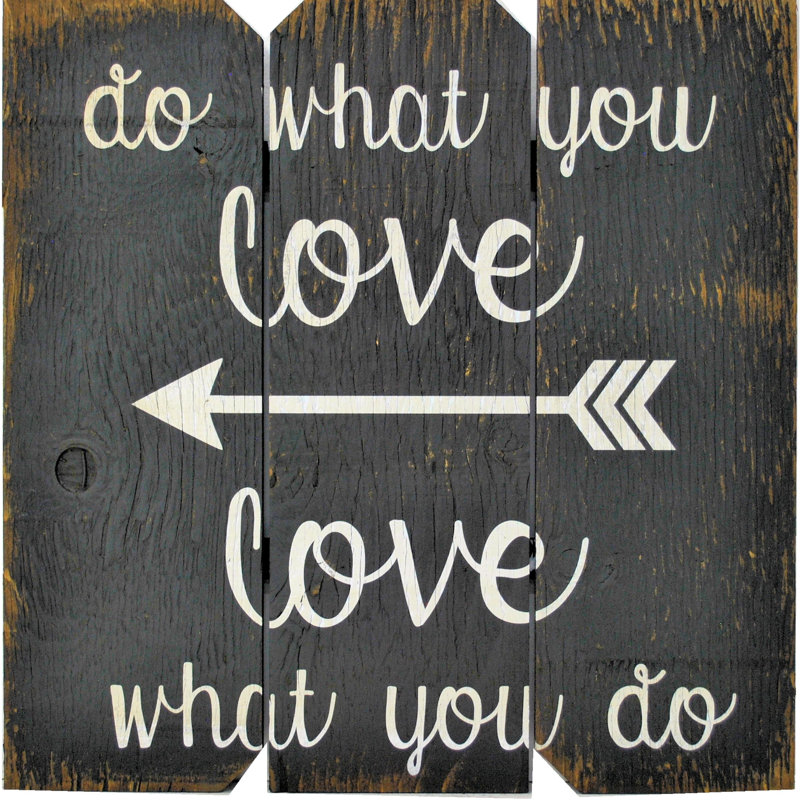 Décoration murale « do what you love, love what you do », Noir / Blanc