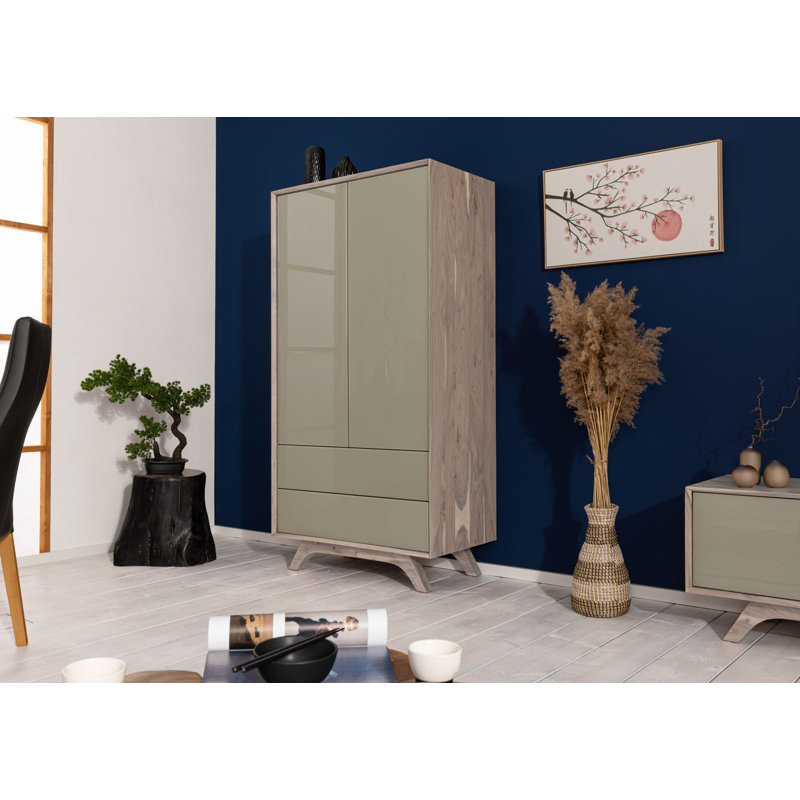 Tromso 2 Door Solid Wood Wardrobe