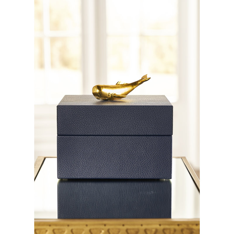 Pam Cain Decorative Box, Navy