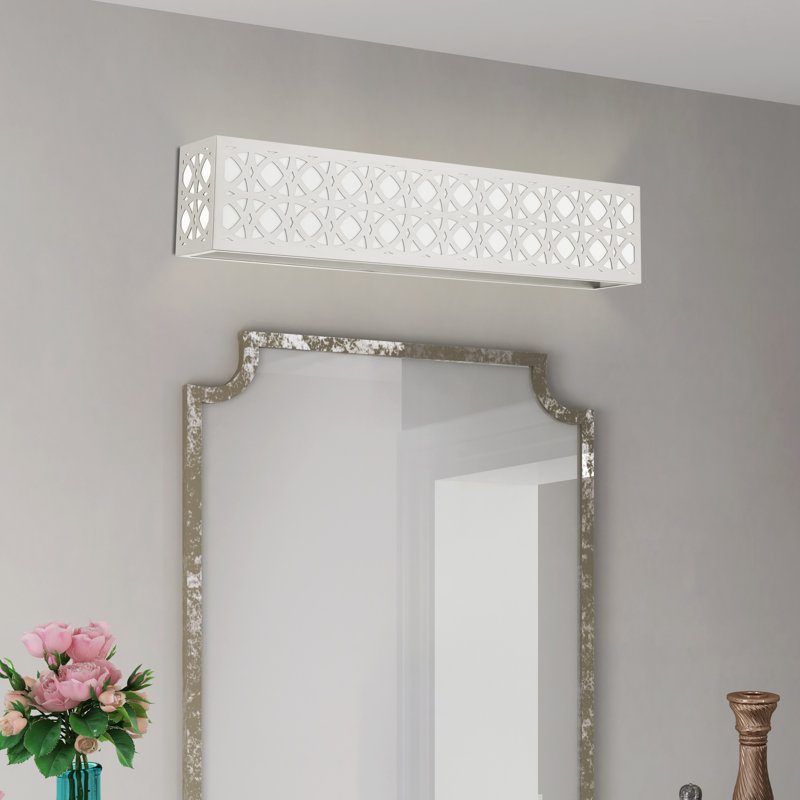 Barre d'éclairage de salle de bain 4 lumières Eraman, Nickel brossé