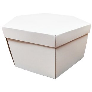 3 Piece Beige Hat Box Set with Faux Leather Lids August Grove