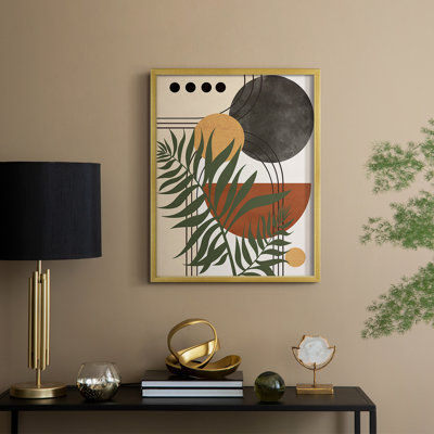 Contemporary Palm II Framed Print - Solid Wood