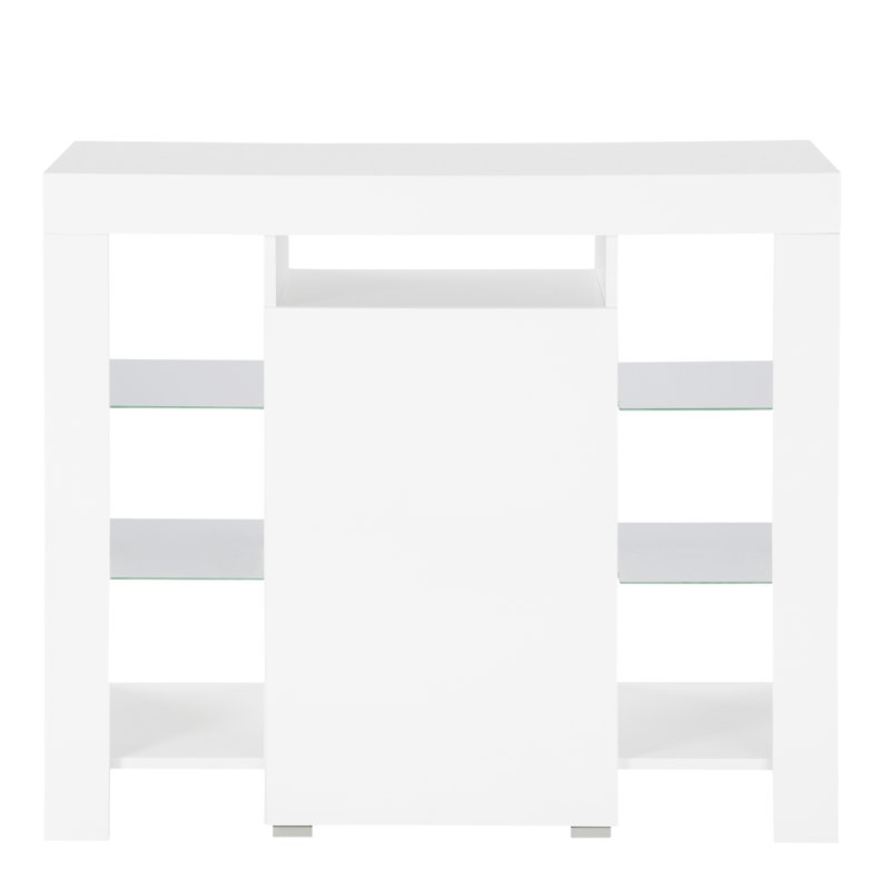 Zeus 104cm Sideboard, White Gloss, Without Led Lighting