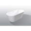 Baignoire de trempage autoportante en acrylique blanc lustré 59 pouces avec drain chromé Toe-tap - Certifié cUPC