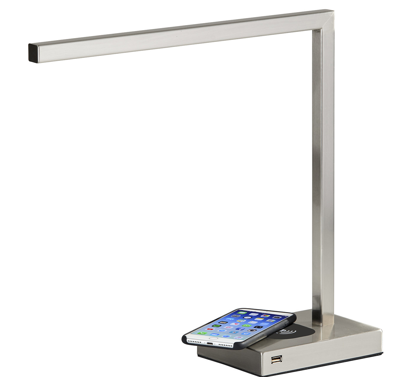 Capri Desk Lamp, Brushed Steel