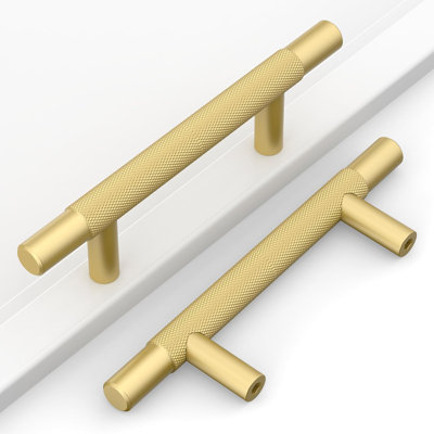 10 Pack Cabinet Pulls - Heavy Duty Knurled Kitchen Cabinet Handles With Screws Included - Rust Proof Solid Metal Drawer Pulls For Cabinets, Dressers & Wardrobes