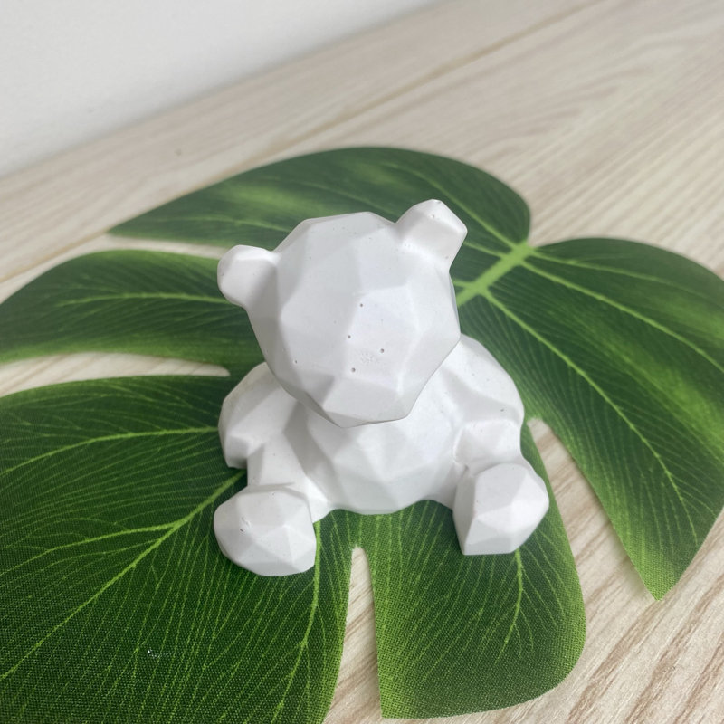 Gidney Mini Bear Ornament Statue, White