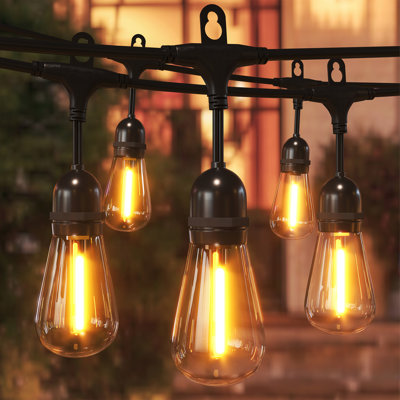Outdoor Pergola String Lights 75Ft With 36 Shatterproof Pet Bulbs, Waterproof Dimmable Led Patio Lights, Connectable Hanging Lights For Backyard, Bistro, Porch, Deck, Party