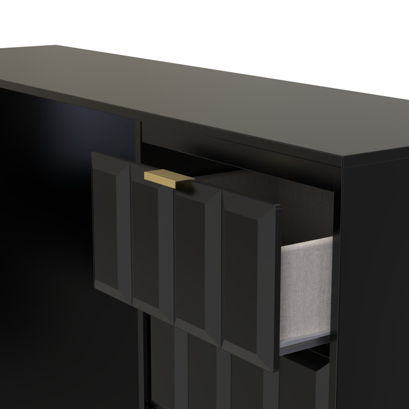Besian Dressing Table, Deep Black/Black