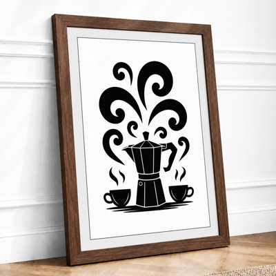 Moka Pot Celebration Modern - Framed Print