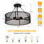 Plafonnier semi-encastré 3 lumières mat noir
