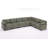 Dona 7-Piece L-Shaped Corduroy Upholstered Modular Sectional, Pillowtop Arm-105385048