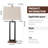 Rogina 28.5" Black Metal Table Lamp Set with USB Type-C Ports and Built-in Outlet-113301797-113301796