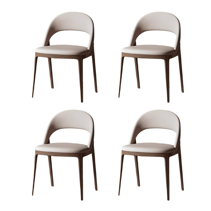 Modern Simple Faux Leather Sponge Dining Chair