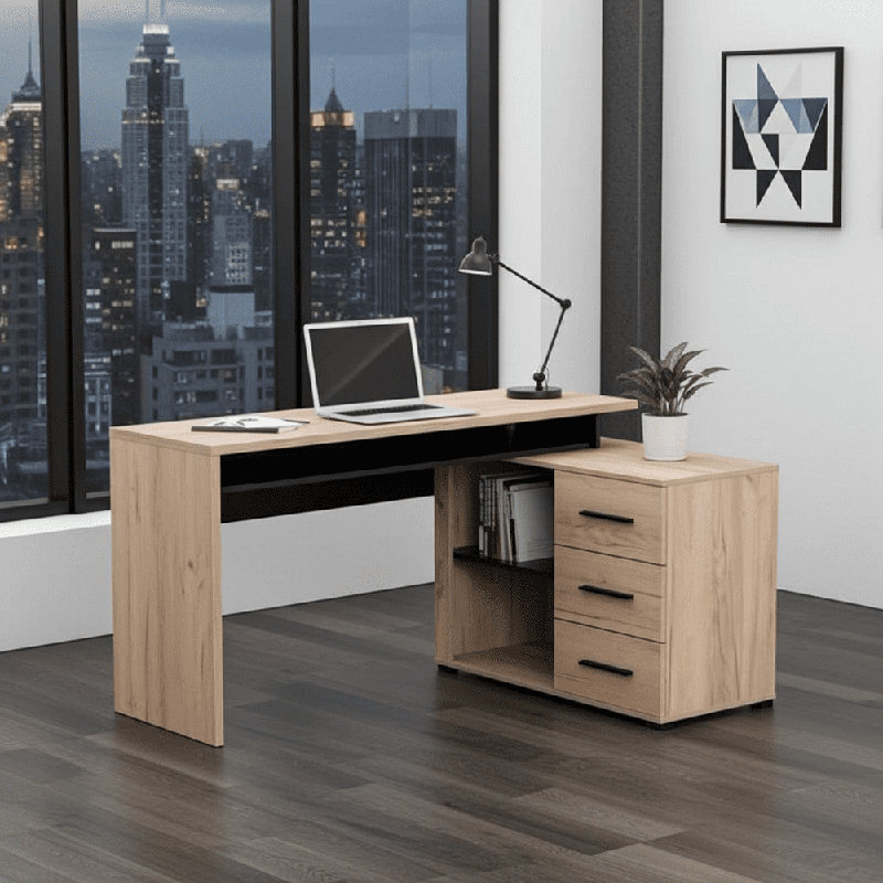 Nasrin L-Shaped Writing Desk