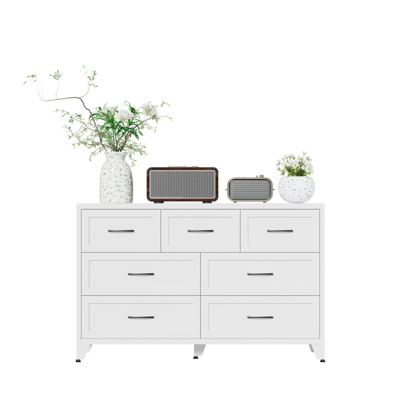 Commode 7 tiroirs, Blanc