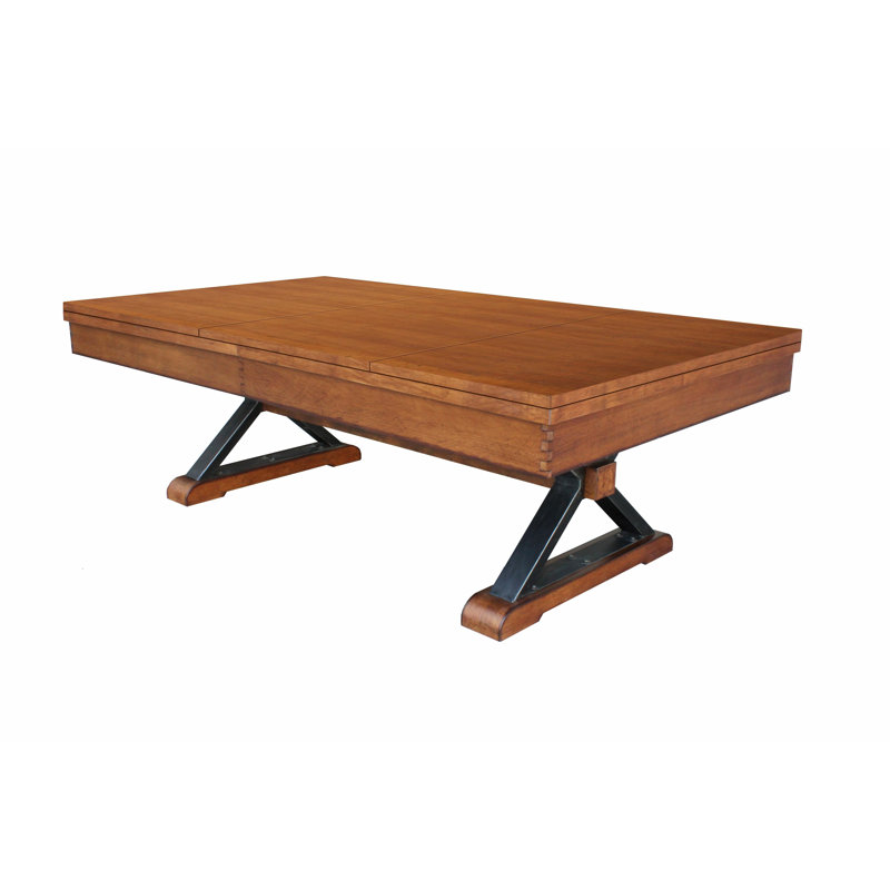 Playcraft Santa Fe 7' Slate Pool Table With Dining Top & Benches/Professional Installation Included, 7', Titanium