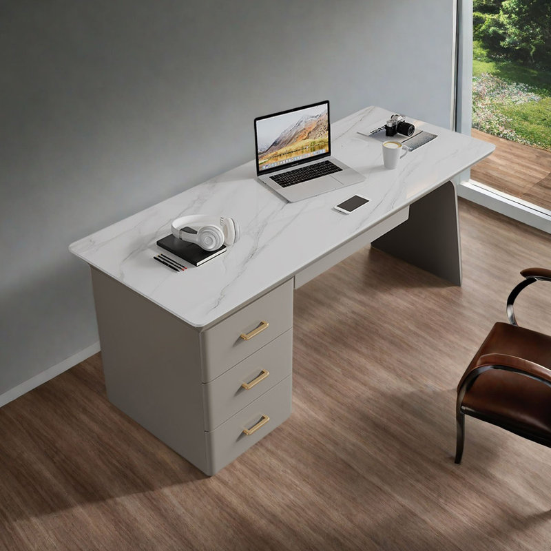 Bureau moderne en ardoise, H 29,5 po x l 55,1 po x P 27,6 po, Kaki