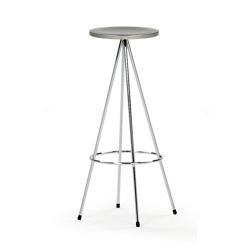 Anakie Counter Stool with Metal Frame, Chrome, Steel