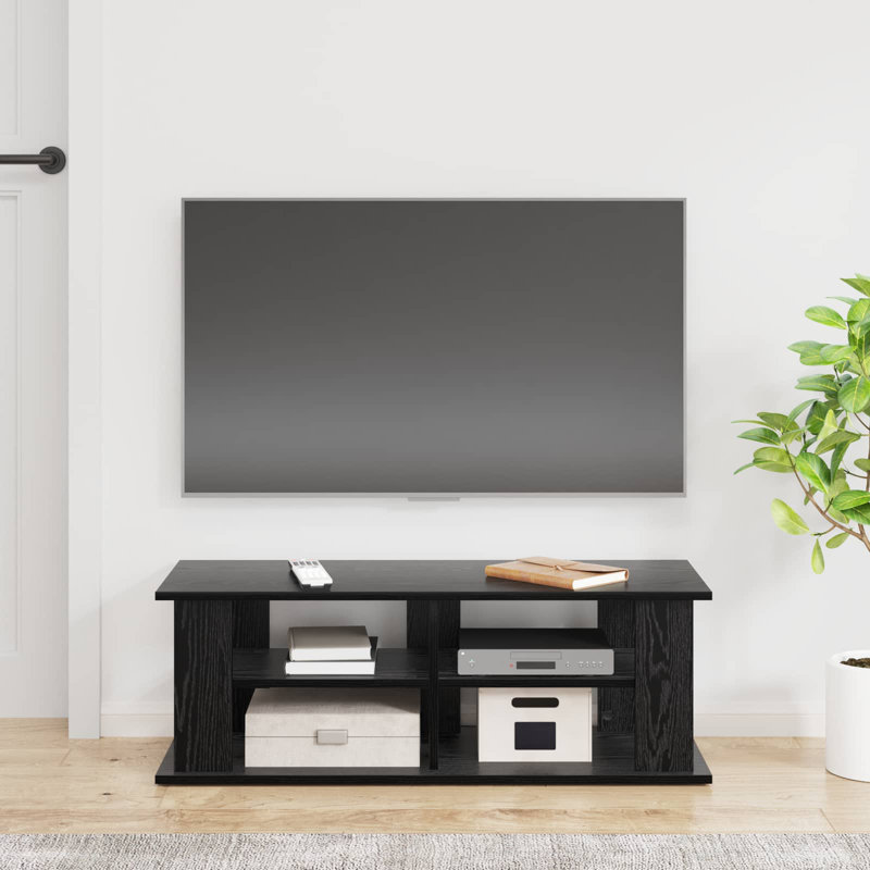 Unfinished TV Stand for TVs up to 77", Black Oak