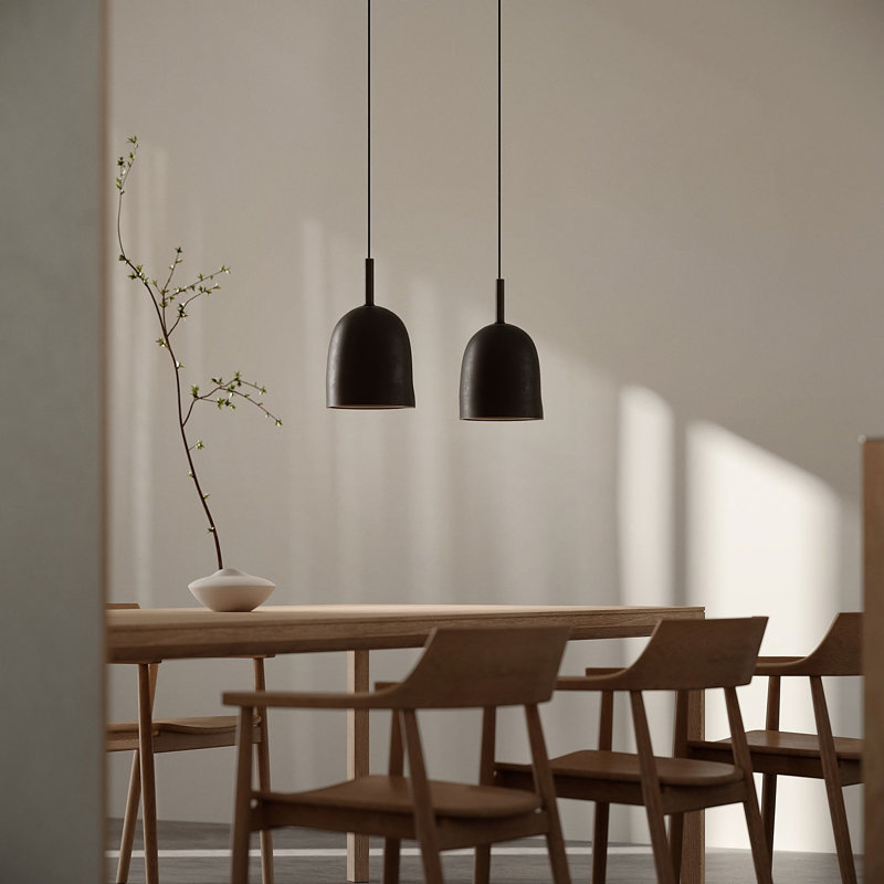 Vessel Pendant Light, Carbon, 18.5'' H x 9'' W x 9'' D, Black