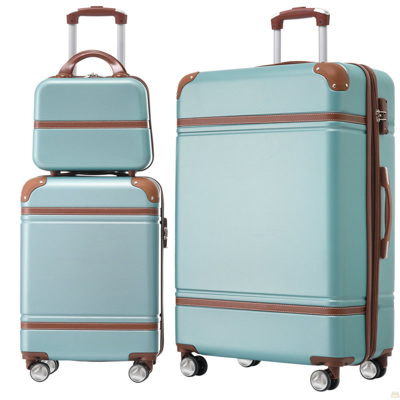 Valise à roulettes Hardshell 3 pièces 20 "+ 28" Valise avec serrure TSA, H 30,3 po x l 20,1 po x P 12,4 po