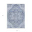 Tapis intérieur / extérieur oriental lavable bleu et bleu ciel HomeRoots 5 pi x 8 pi