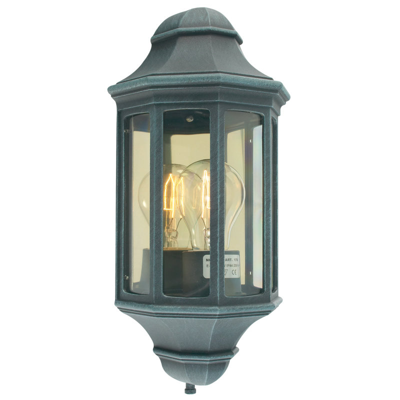 Werchter Outdoor Wall Lantern, Verdigris, 41cm H x 18cm W x 13cm