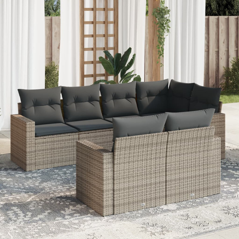 Ensemble de canapé de jardin Vidaxl gris