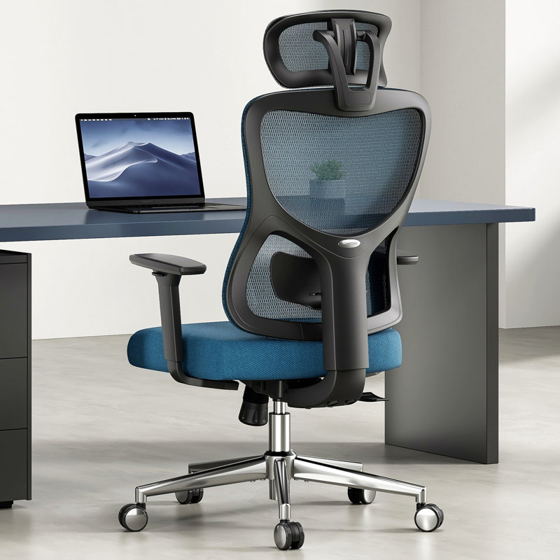 Ergonomic Office Chair,Mesh Desk Chair With Adjustable Lumbar Support And Headrest,Comfy Computer Chair With 3D Armrest Recling Swivel Chair For Home, Office, Study Room