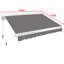 Dakota Fields 350cm W x 250cm D Fabric Gray Cover Retractable Patio Awning