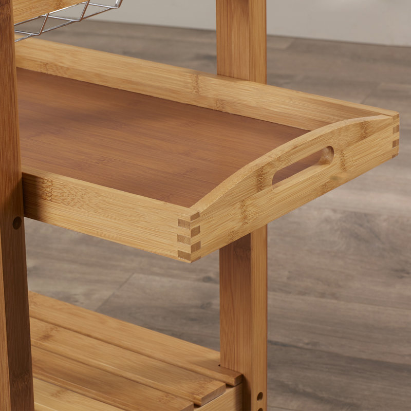 Chariot de cuisine avec plateau Servin, Acier Inoxydable
