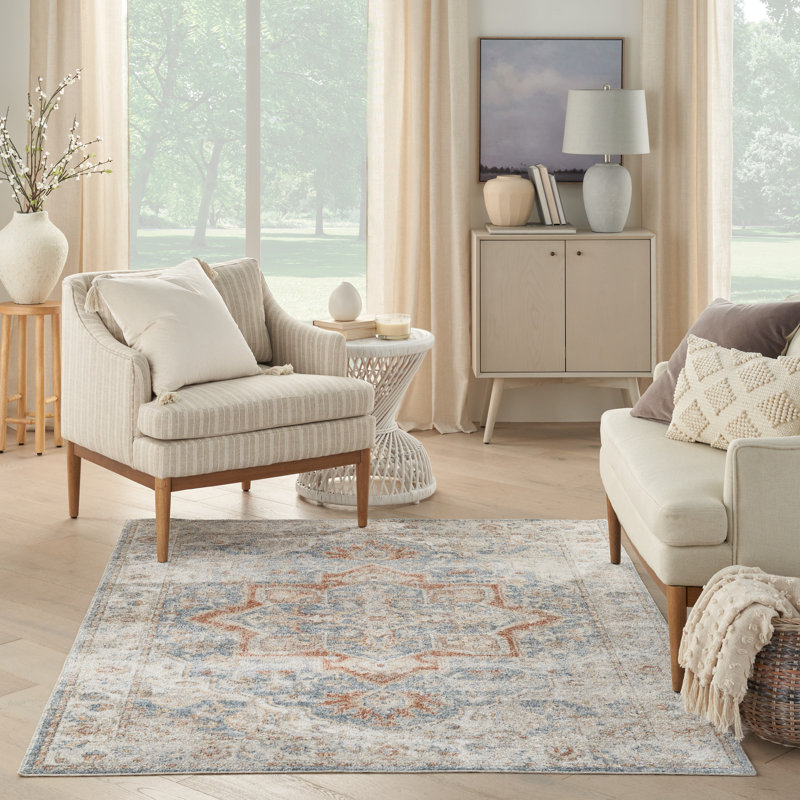 Lake Macquarie Washable Oriental Indoor Rug, Rectangle 5'3" x 7'