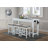 4pc Counter Height Dining Set White Finish Counter Height Table w Drawer Built-in USB Ports Power Outlets and 3 Stools Casual Dining Furniture