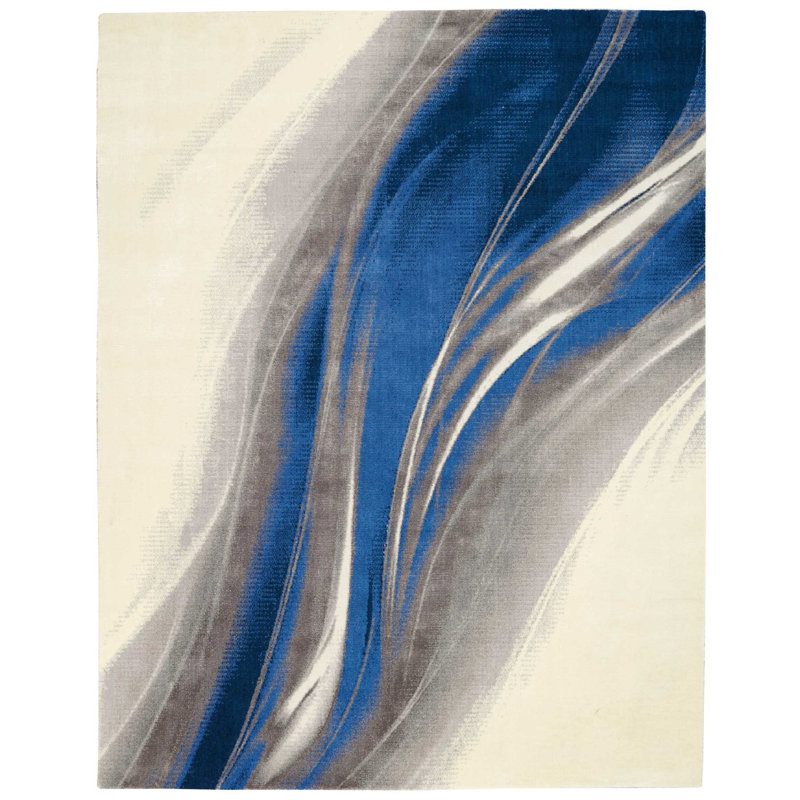 Haseltine Viscose Abstract Indoor Rug, Rectangle 12' x 15'