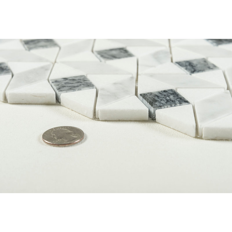Cimarron Natural Stone Geometric Mosaic Kitchen Backsplash, Bathroom, Shower, Pool, Wall and Floor Tile, Harbor