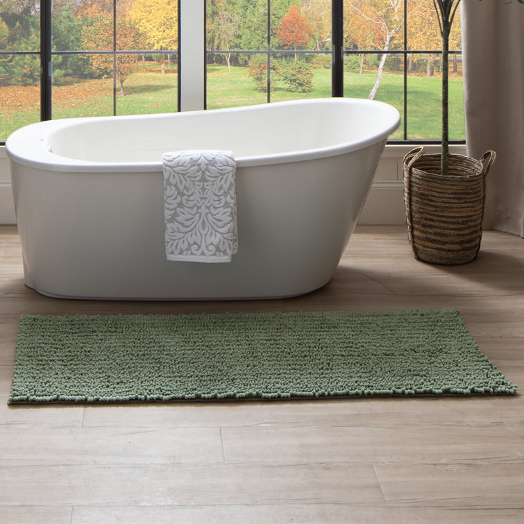 Tamayo Bath Rug Laurel Foundry Modern Farmhouse Color: Arctic White, Size: 24 W x 60 L