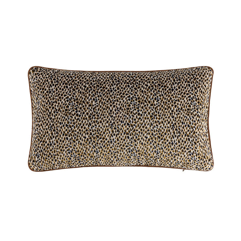 ZENAIDE Velvet Pillow Cover & Insert, Black, Rectangle 13"H x 22"W