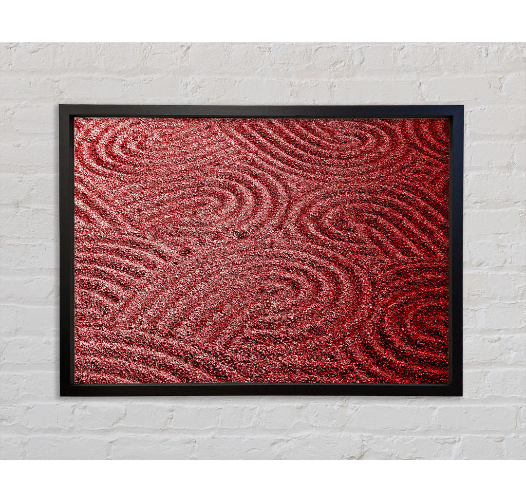 Red Sand Patterns - Einzelne Bilderrahmen Kunstdrucke auf Leinwand