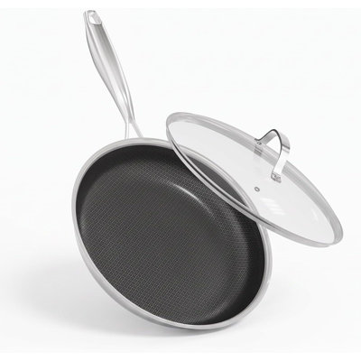 Poêle antiadhésive de 25 cm avec couvercle