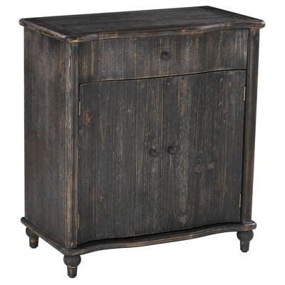 Jamison Fir Wood End Table, Dark Brown by House of Hampton