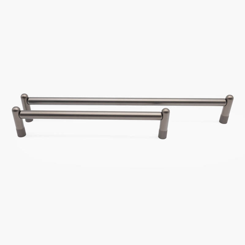 Knurled Brass Appliance Pull, 12", Graphite