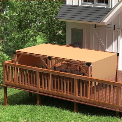 12'X 20' Outdoor Pergola, Wood Pergola with Retractable Shade Canopy for Backyards, Gardens, Patios, Deck