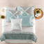 Ensembles de literie en coton turquoise de qualité supérieure, conception moderne réversible pour la maison